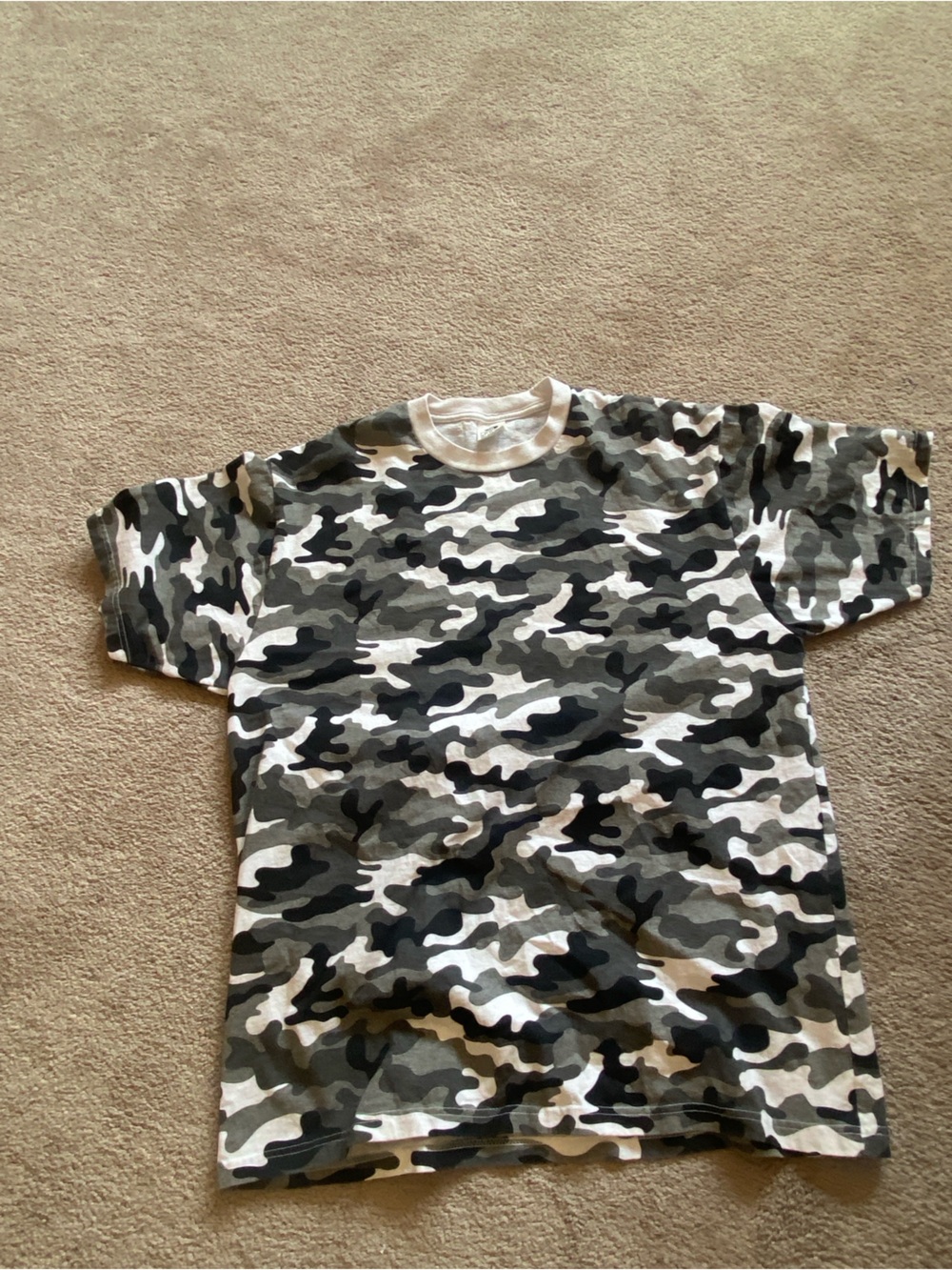 Kids Camouflage Tee - Gray Camo Short Sleeve